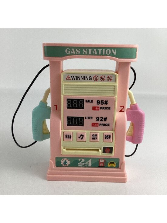 Unbranded Other - Gas Station Electronic Fuel Pump Lights Sounds 7" Pretend Play Toy Pink Musical
